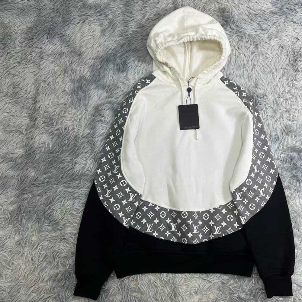 Authentic Louis Vuitton Cream and Gray Hoodie